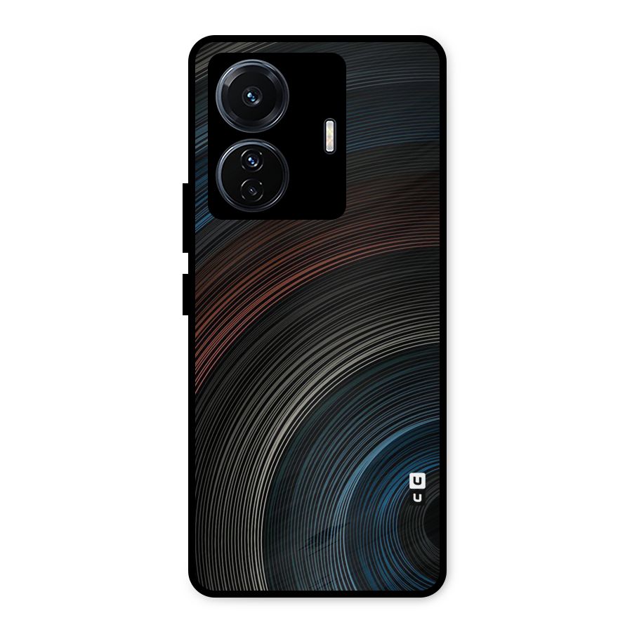Dark Shade Swirls Metal Back Case for iQOO Z6
