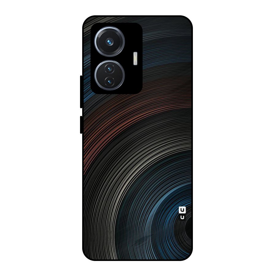 Dark Shade Swirls Metal Back Case for iQOO Z6 44W