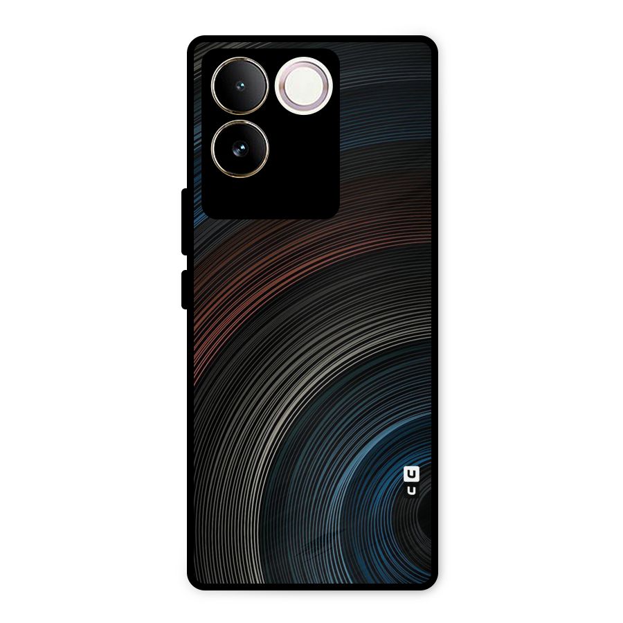 Dark Shade Swirls Metal Back Case for iQOO Z7 Pro