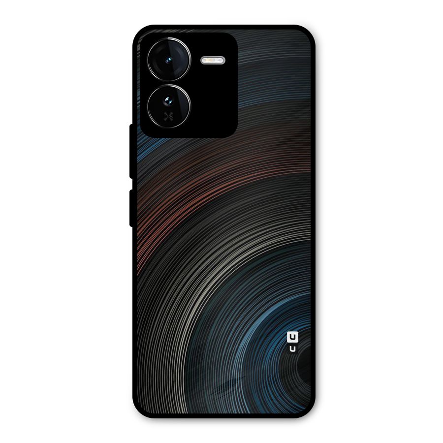 Dark Shade Swirls Metal Back Case for iQOO Z9