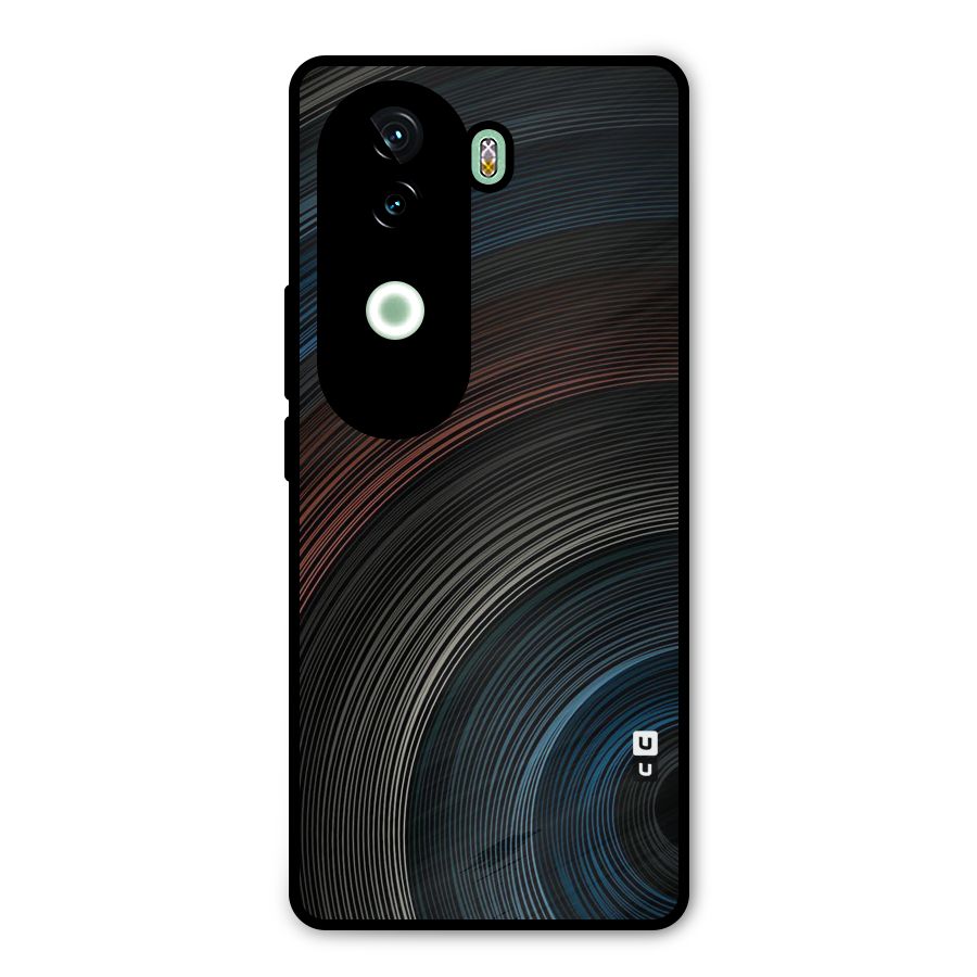 Dark Shade Swirls Metal Back Case for iQOO Z9s