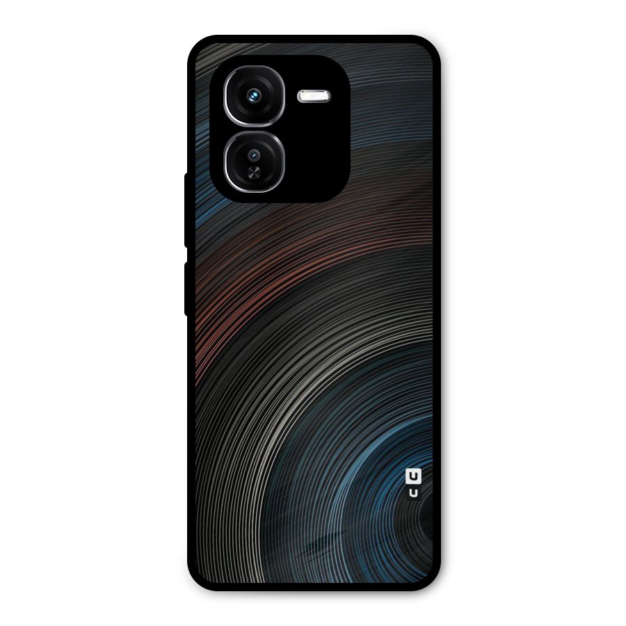 Dark Shade Swirls Metal Back Case for iQOO Z9x