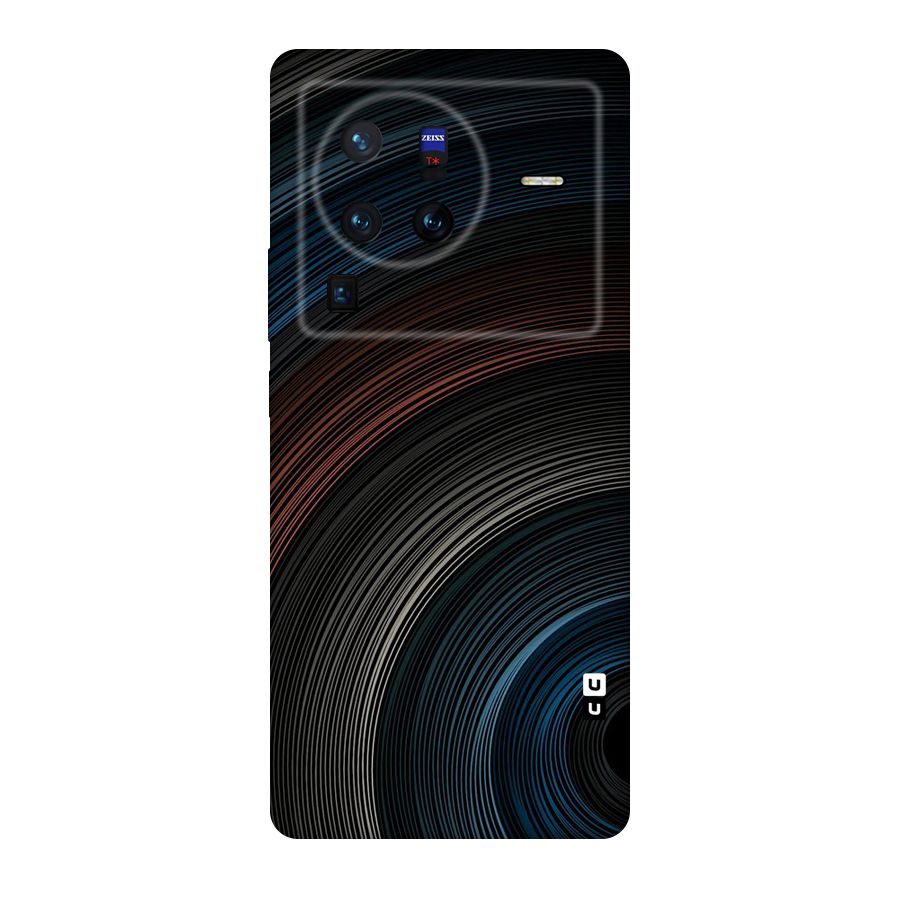 Dark Shade Swirls Original Polycarbonate Back Case for Vivo X80