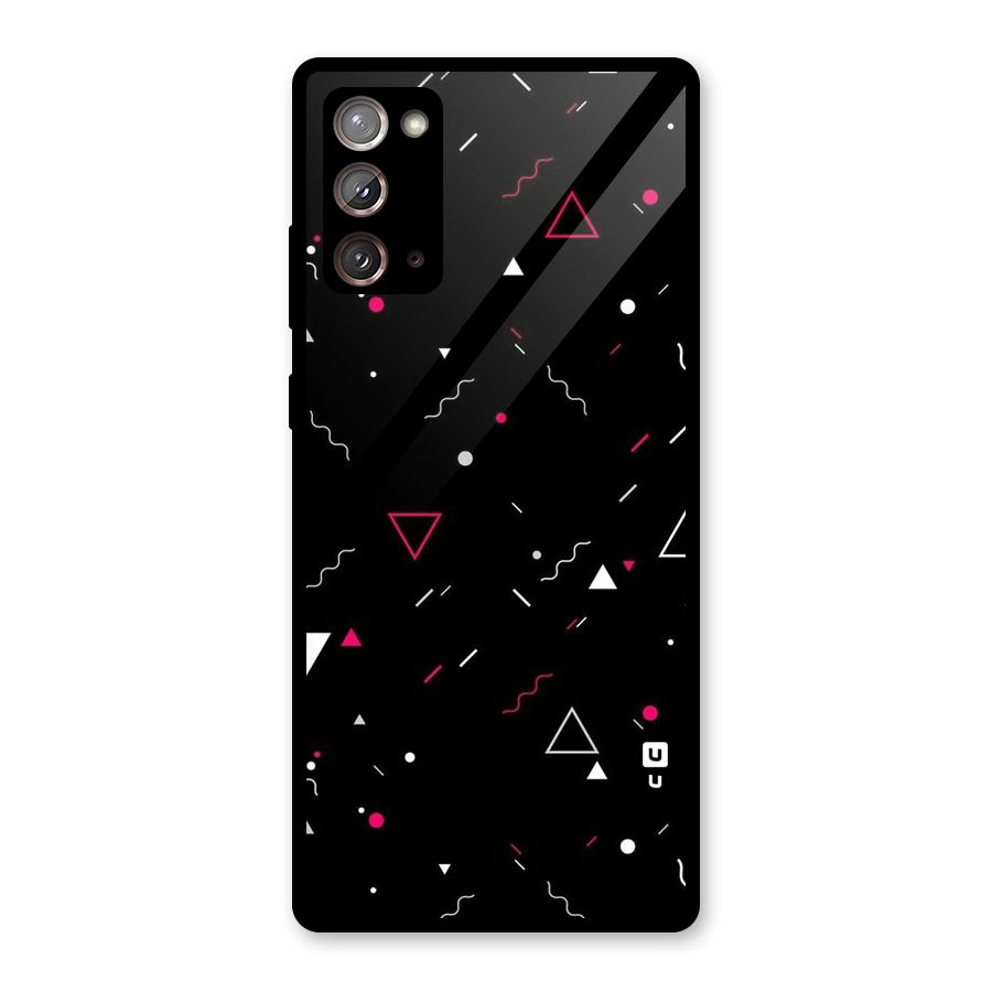 Dark Shapes Design Glass Back Case for Galaxy Note 20