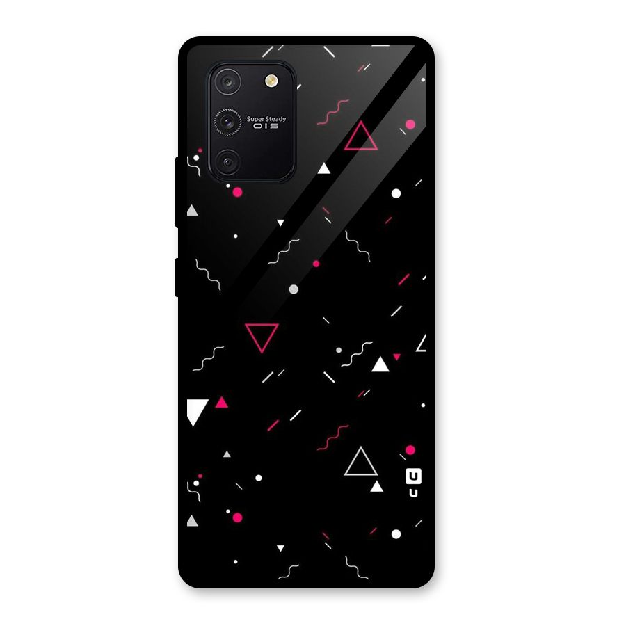 Dark Shapes Design Glass Back Case for Galaxy S10 Lite