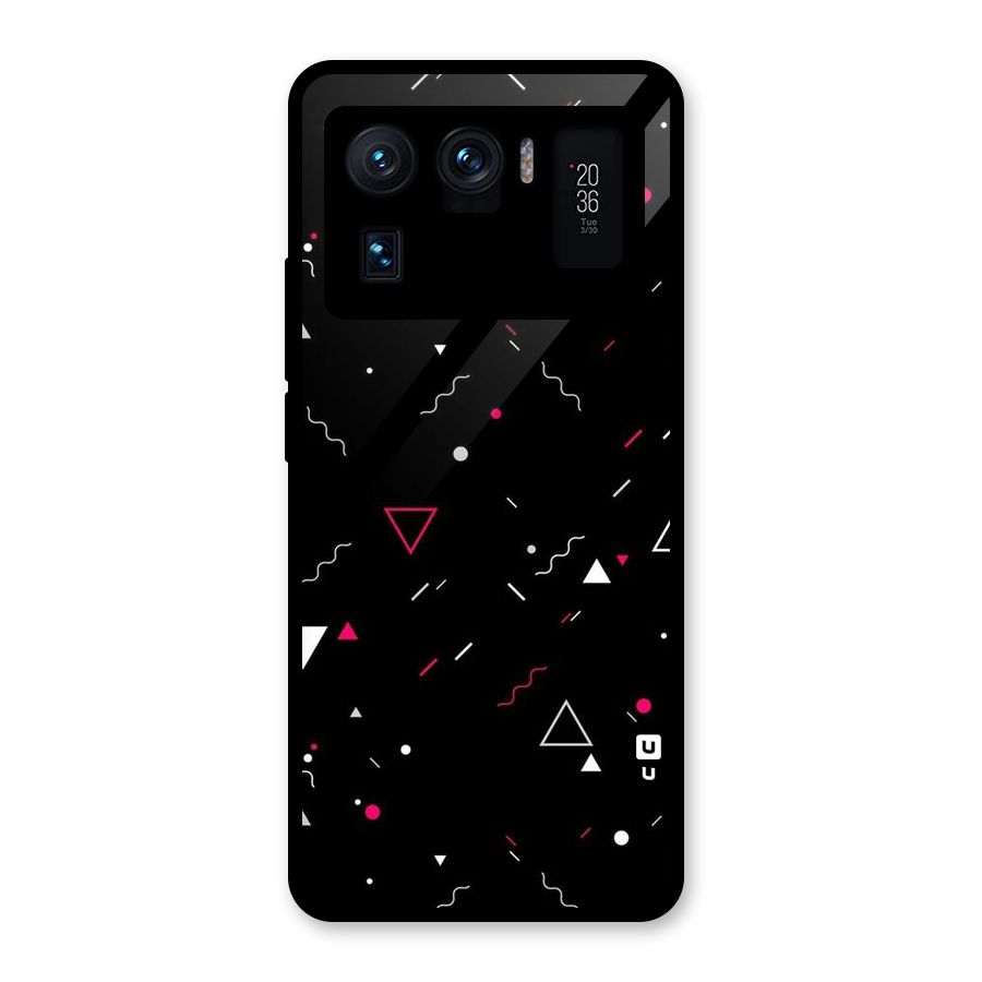 Dark Shapes Design Glass Back Case for Mi 11 Ultra