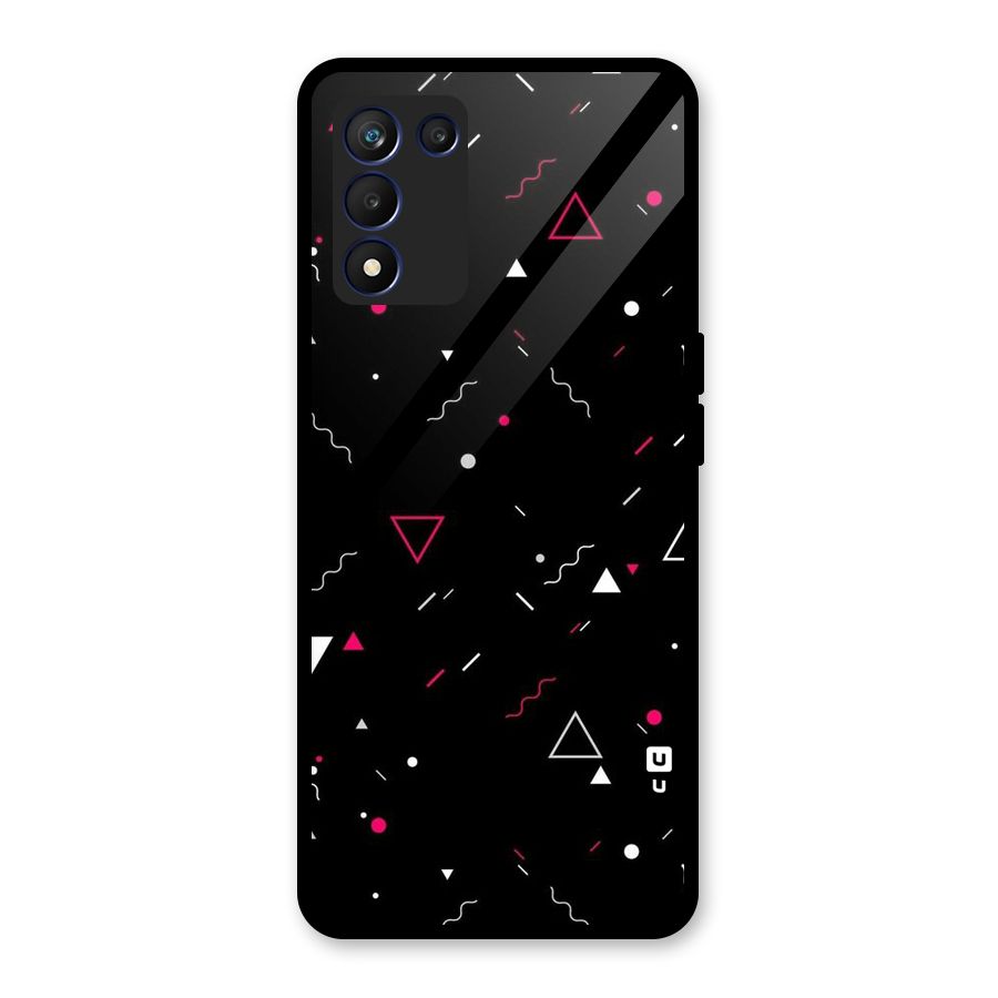 Dark Shapes Design Glass Back Case for Realme 9 5G Speed