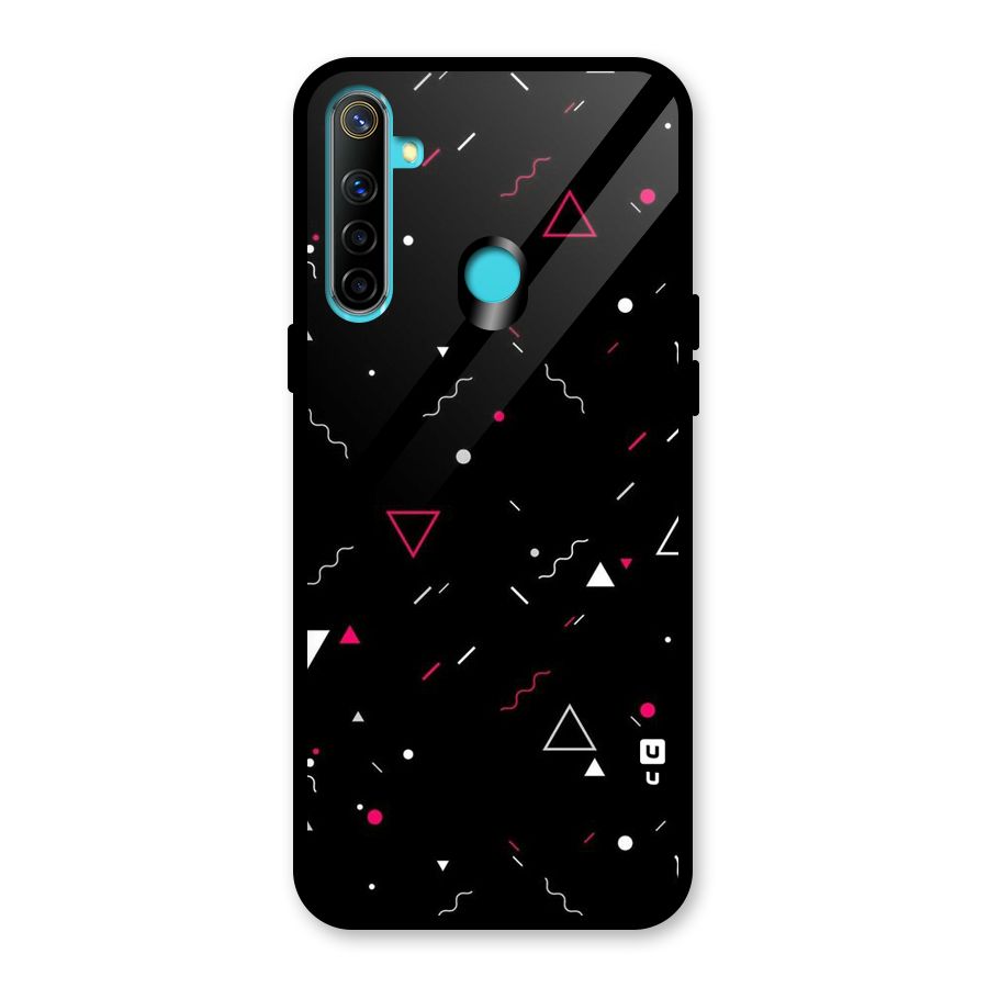 Dark Shapes Design Glass Back Case for Realme Narzo 10