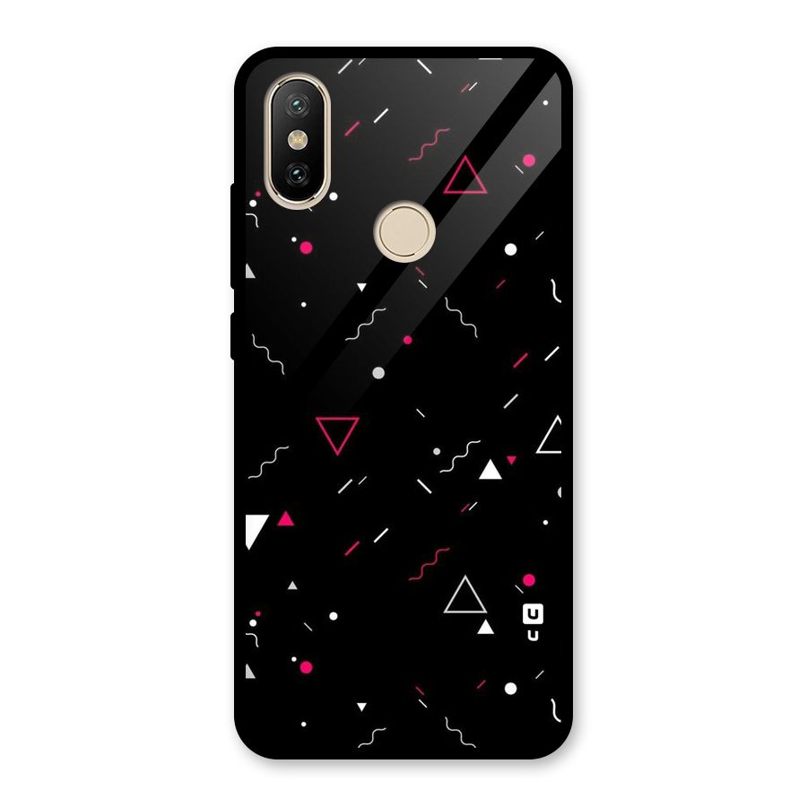 Dark Shapes Design Glass Back Case for Redmi A2