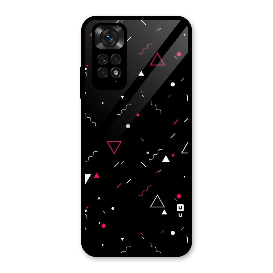 Dark Shapes Design Glass Back Case for Redmi Note 11S