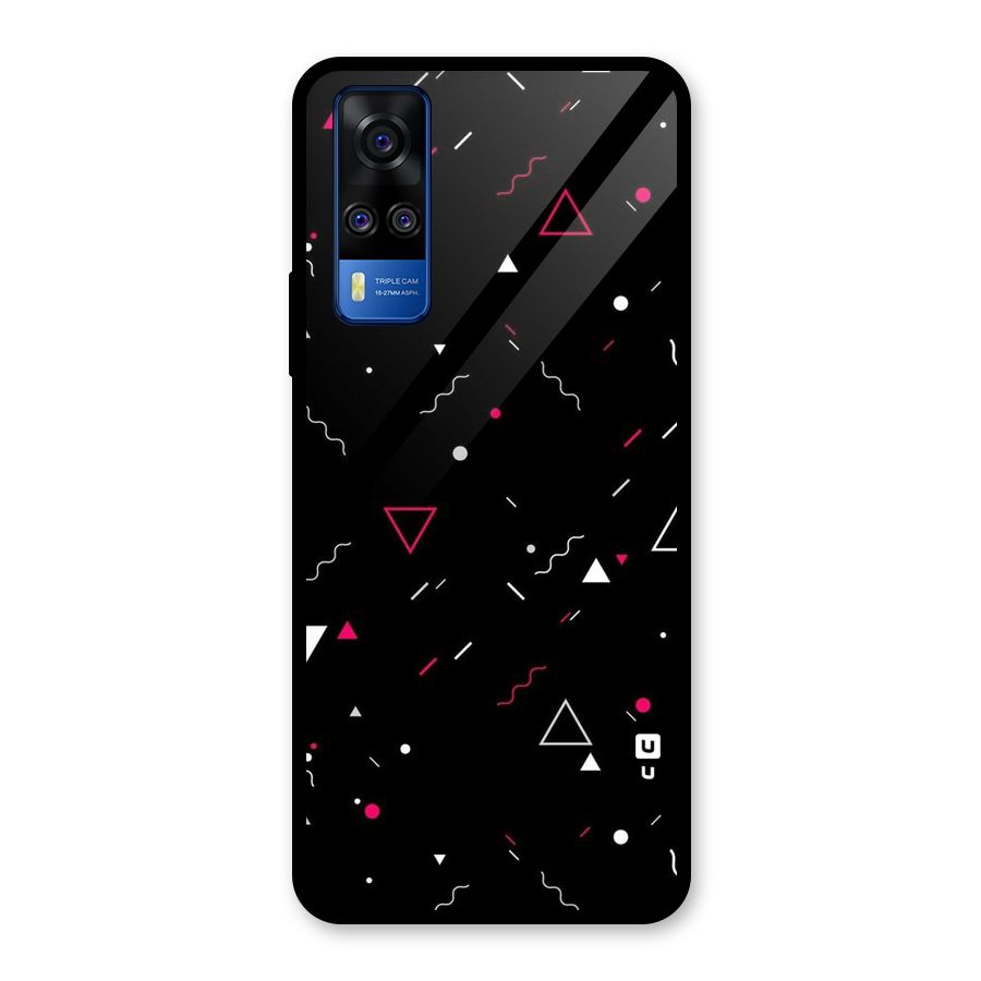 Dark Shapes Design Glass Back Case for Vivo Y31