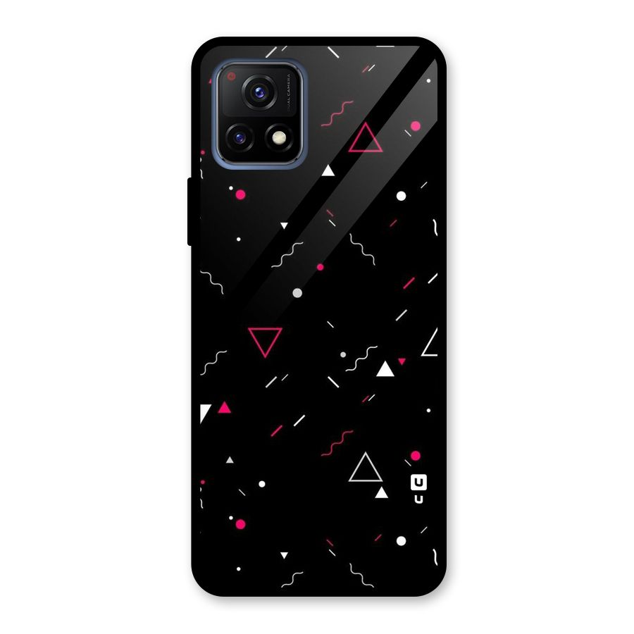 Dark Shapes Design Glass Back Case for Vivo Y72 5G