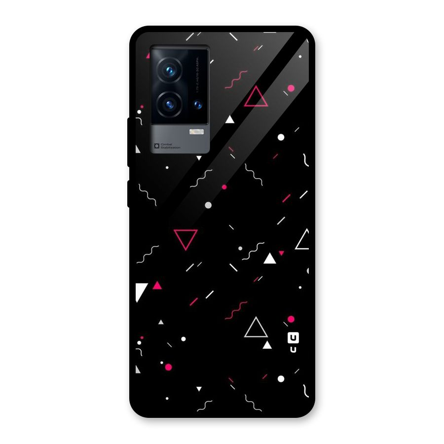Dark Shapes Design Glass Back Case for iQOO 9 5G