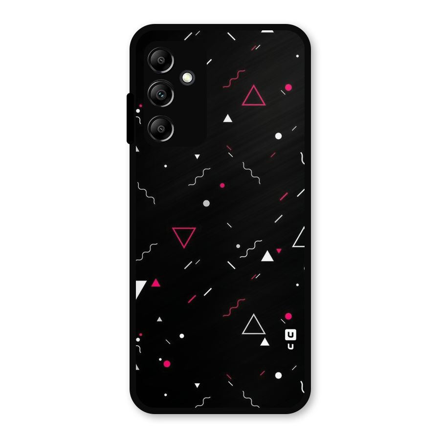 Dark Shapes Design Metal Back Case for Galaxy A14 5G