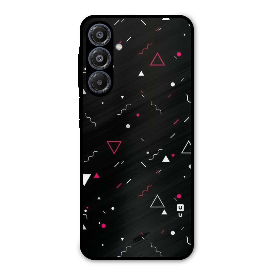 Dark Shapes Design Metal Back Case for Galaxy A16 5G