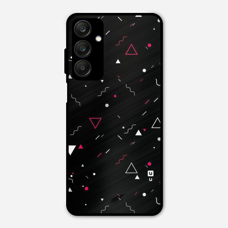 Dark Shapes Design Metal Back Case for Galaxy A25 5G