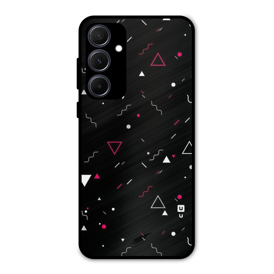 Dark Shapes Design Metal Back Case for Galaxy A35
