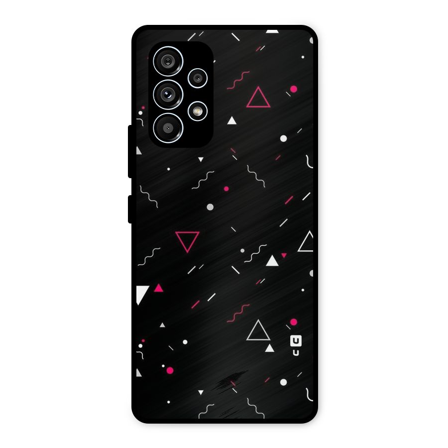Dark Shapes Design Metal Back Case for Galaxy A53 5G