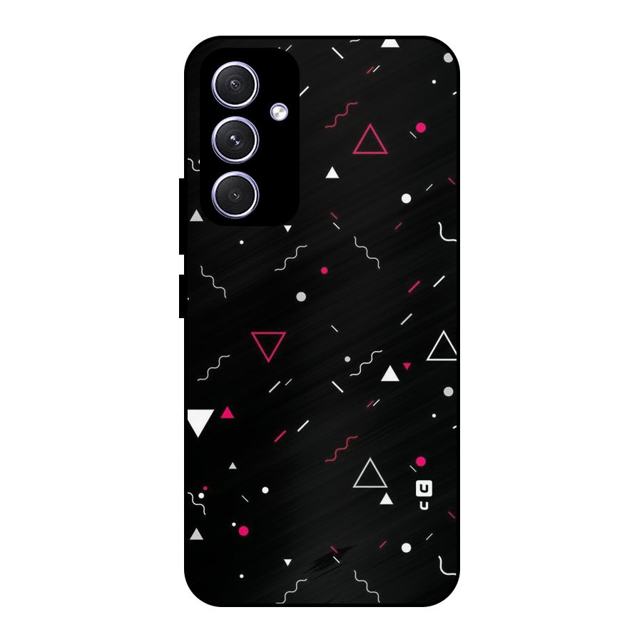 Dark Shapes Design Metal Back Case for Galaxy A54