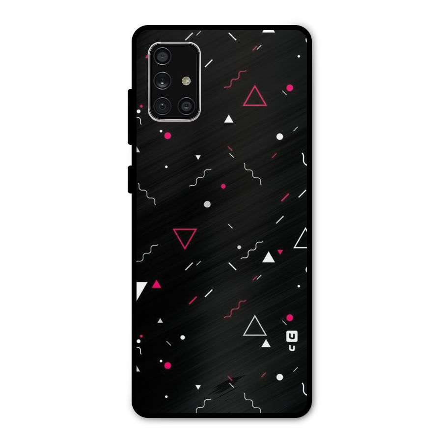 Dark Shapes Design Metal Back Case for Galaxy A71