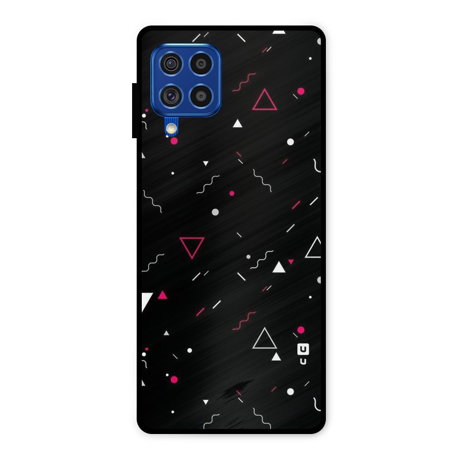 Dark Shapes Design Metal Back Case for Galaxy F62