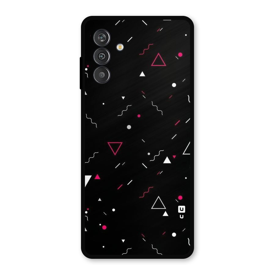 Dark Shapes Design Metal Back Case for Galaxy M14 5G