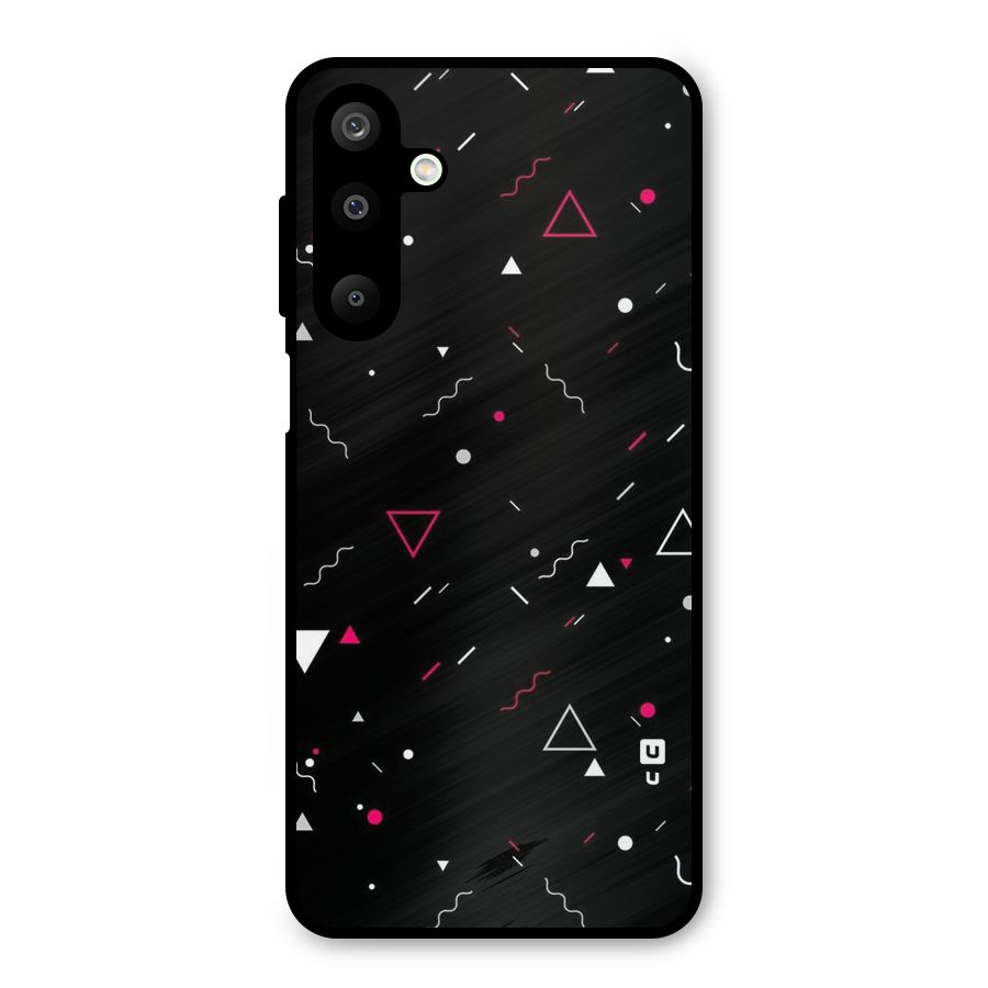 Dark Shapes Design Metal Back Case for Galaxy M16