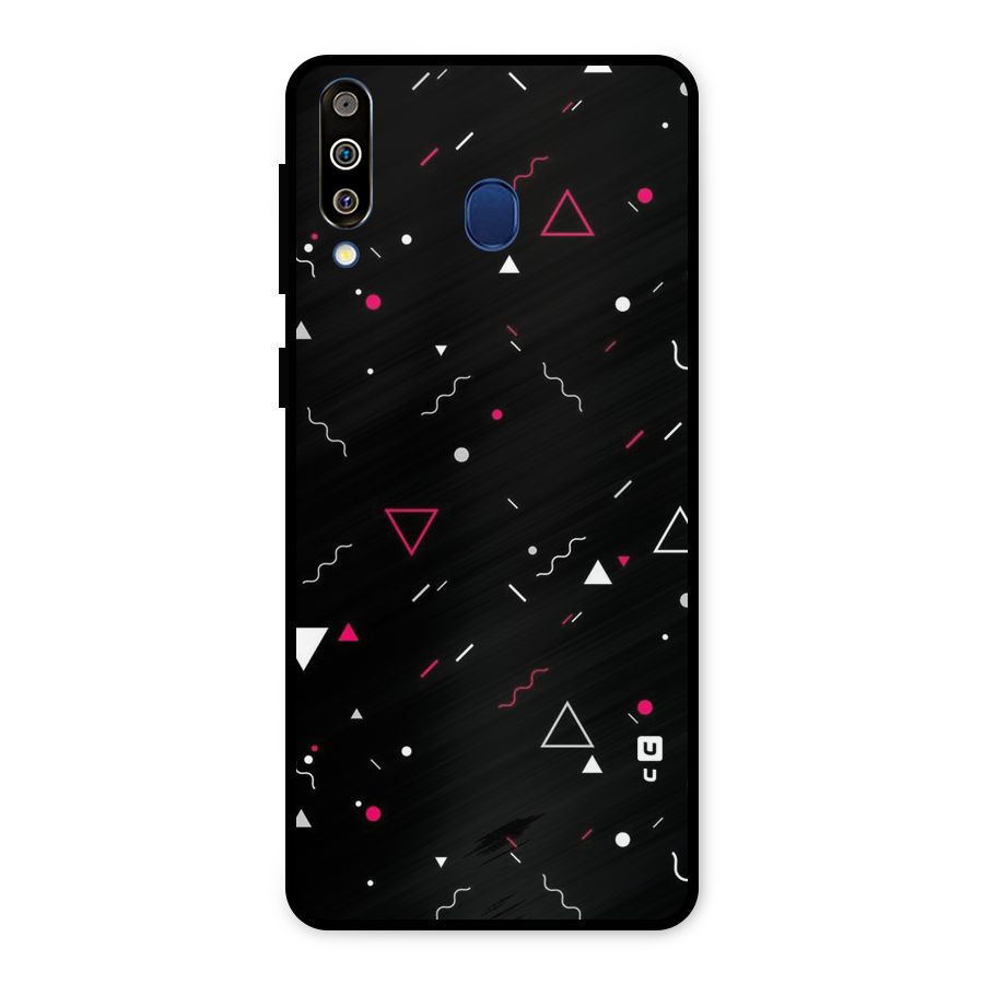 Dark Shapes Design Metal Back Case for Galaxy M30
