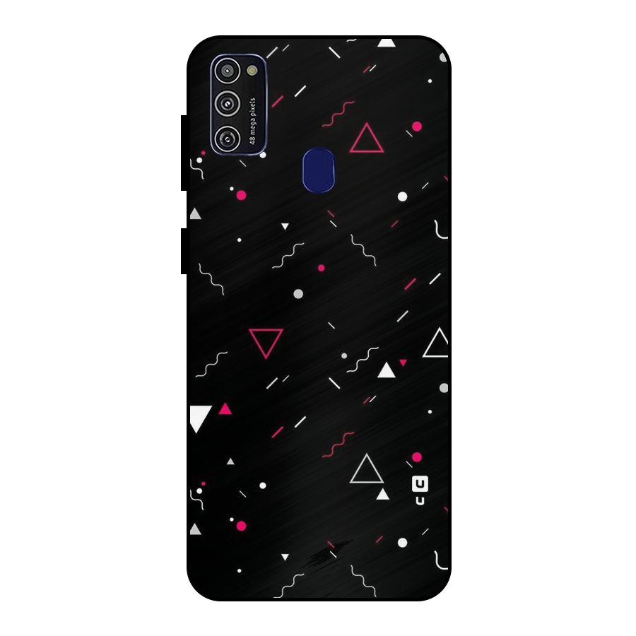 Dark Shapes Design Metal Back Case for Galaxy M30s