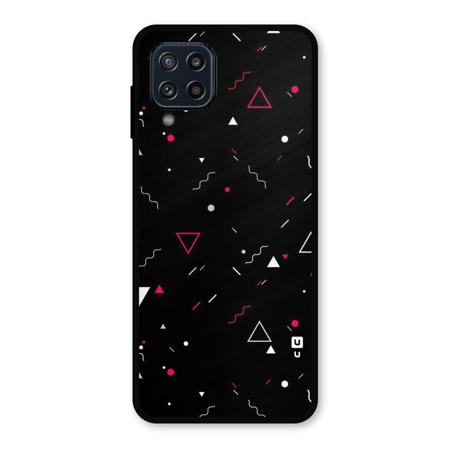 Dark Shapes Design Metal Back Case for Galaxy M32