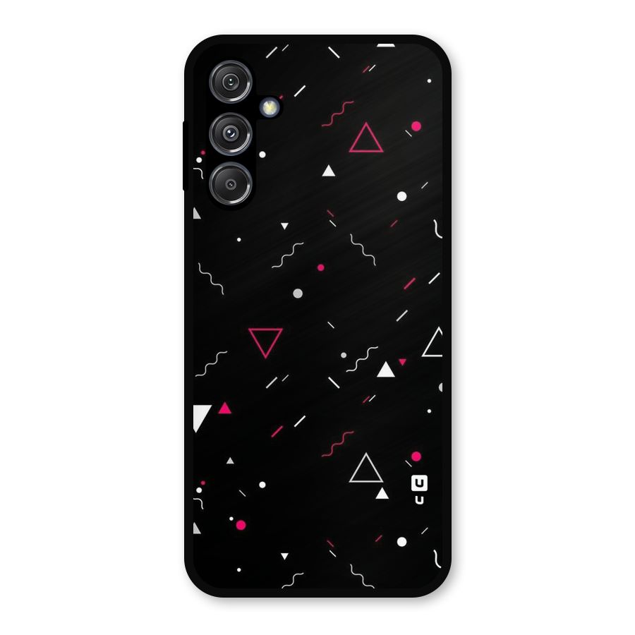 Dark Shapes Design Metal Back Case for Galaxy M34 5G