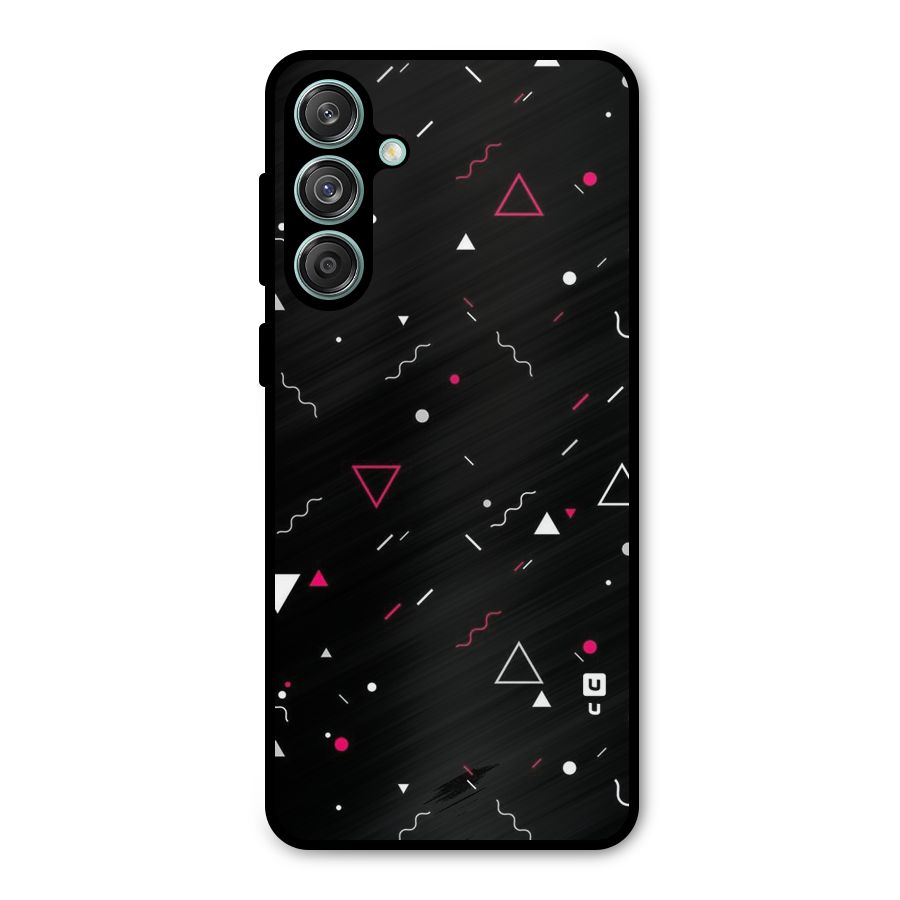 Dark Shapes Design Metal Back Case for Galaxy M55 5G