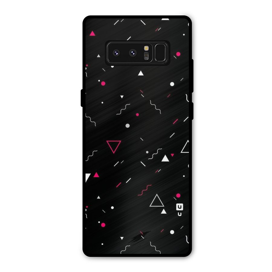 Dark Shapes Design Metal Back Case for Galaxy Note 8