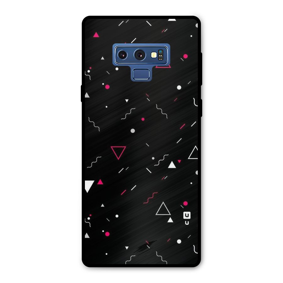 Dark Shapes Design Metal Back Case for Galaxy Note 9