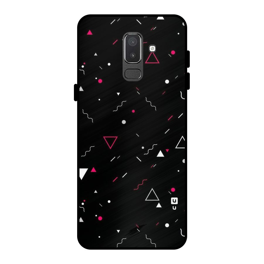 Dark Shapes Design Metal Back Case for Galaxy On8 (2018)