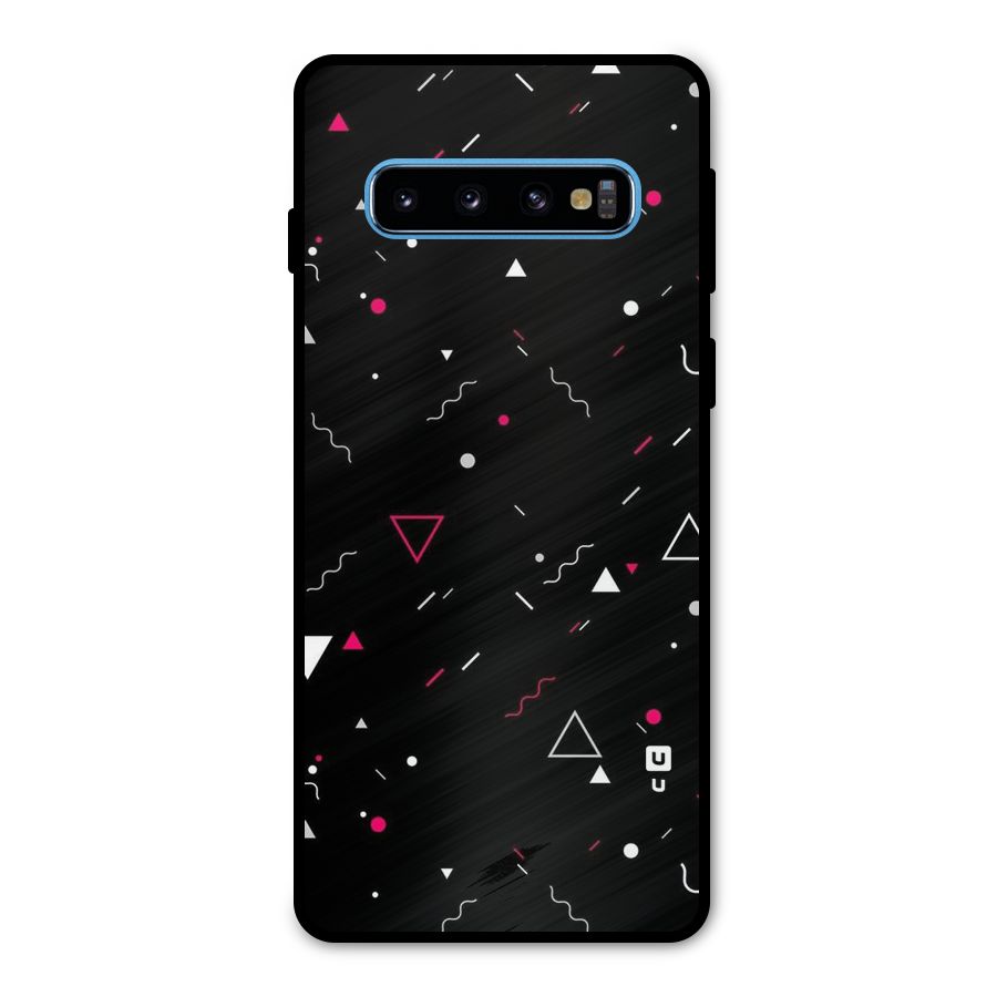 Dark Shapes Design Metal Back Case for Galaxy S10