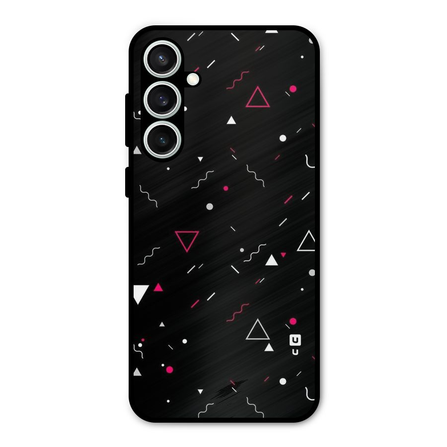 Dark Shapes Design Metal Back Case for Galaxy S23 FE