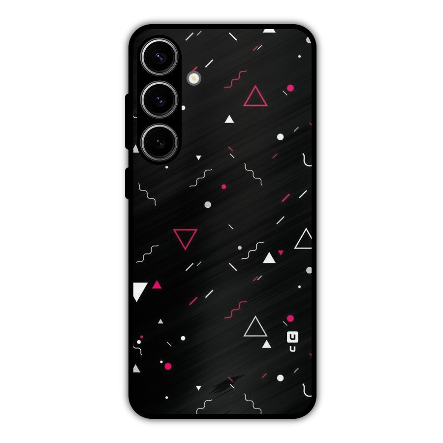 Dark Shapes Design Metal Back Case for Galaxy S24 Plus