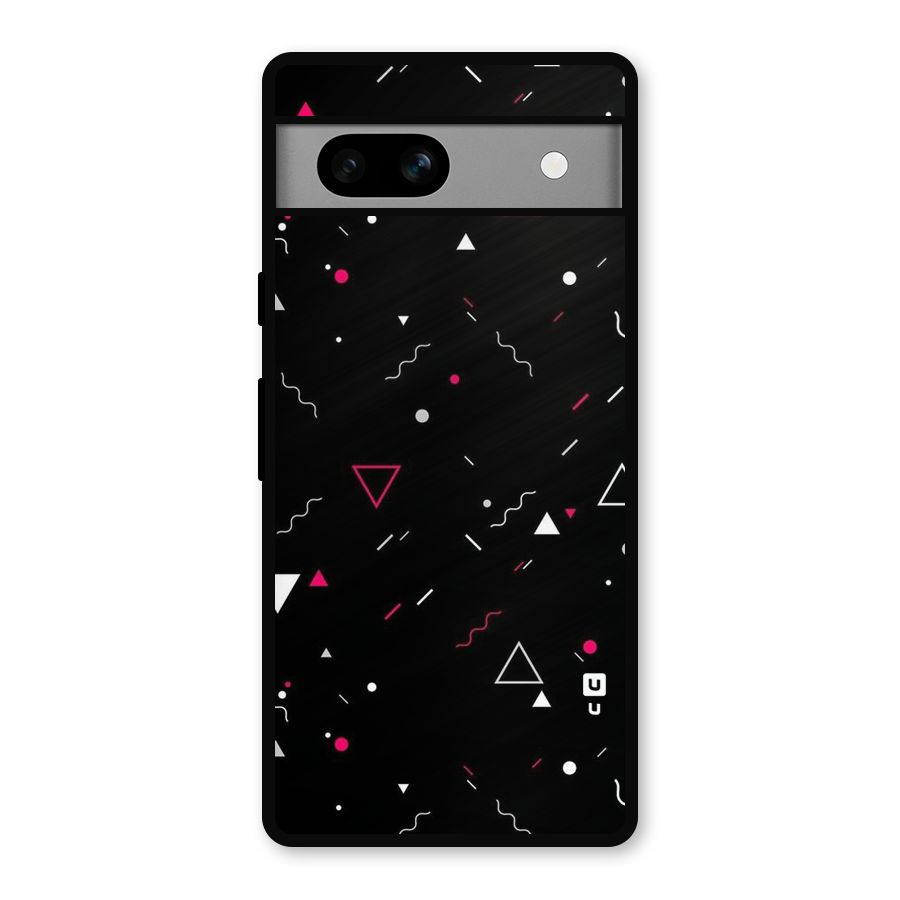 Dark Shapes Design Metal Back Case for Google Pixel 7a