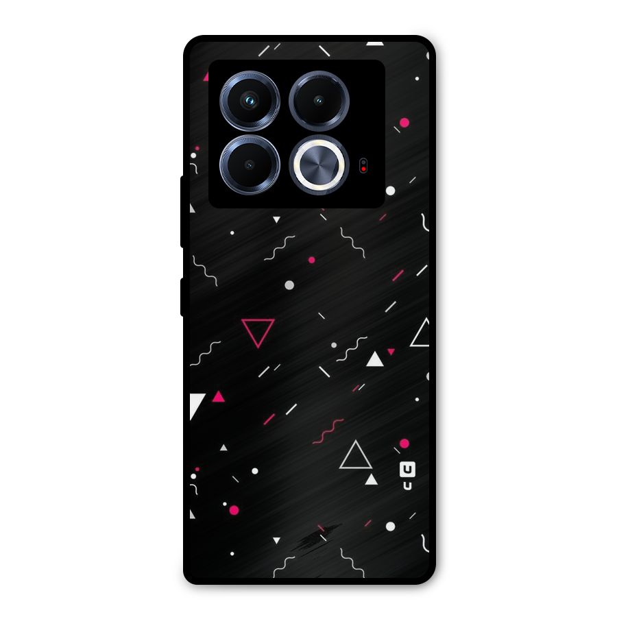 Dark Shapes Design Metal Back Case for Infinix Note 40 5G
