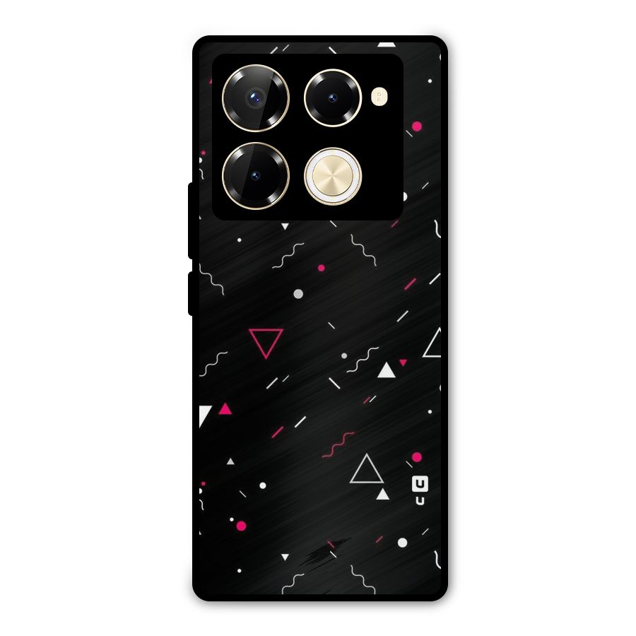 Dark Shapes Design Metal Back Case for Infinix Note 40 Pro Plus