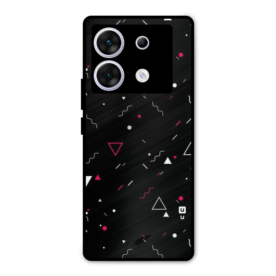 Dark Shapes Design Metal Back Case for Infinix Zero 30 5G
