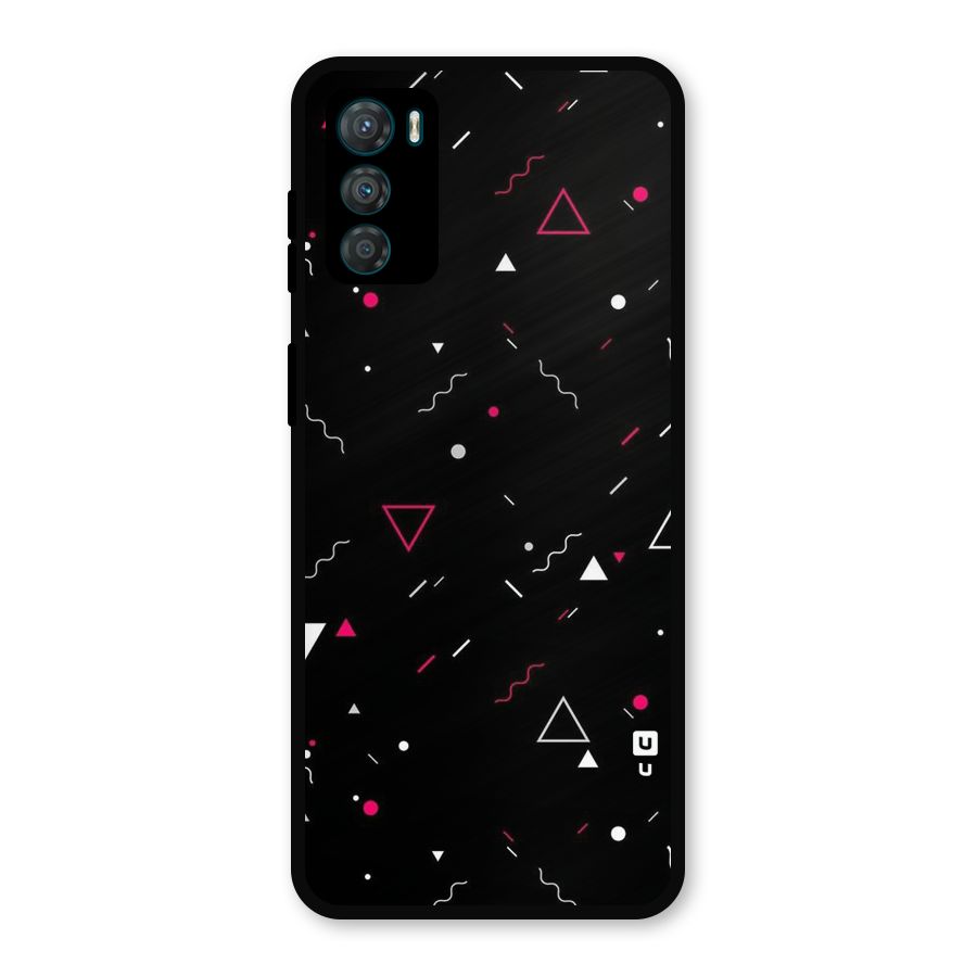 Dark Shapes Design Metal Back Case for Moto G42