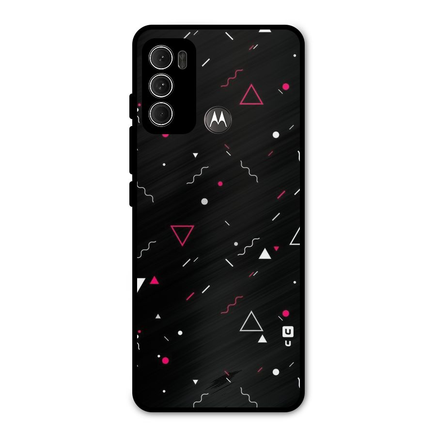 Dark Shapes Design Metal Back Case for Moto G60