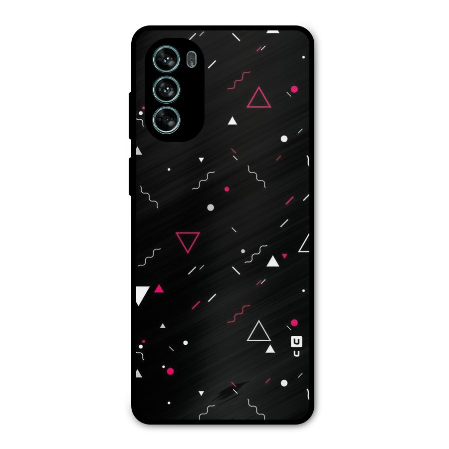 Dark Shapes Design Metal Back Case for Moto G62
