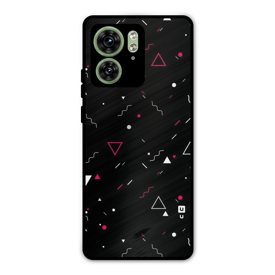 Dark Shapes Design Metal Back Case for Motorola Edge 40 5G
