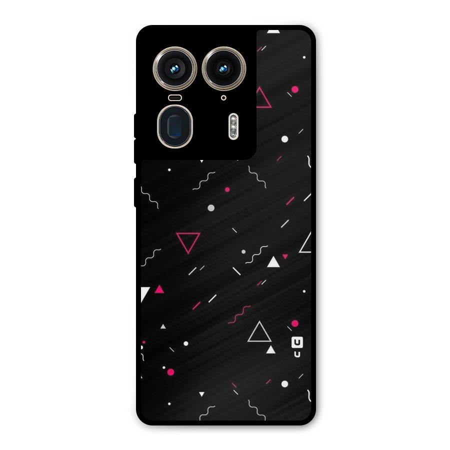 Dark Shapes Design Metal Back Case for Motorola Edge 50 Ultra
