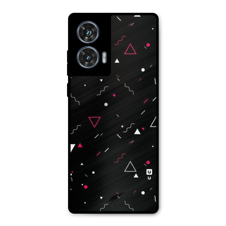 Dark Shapes Design Metal Back Case for Motorola G96