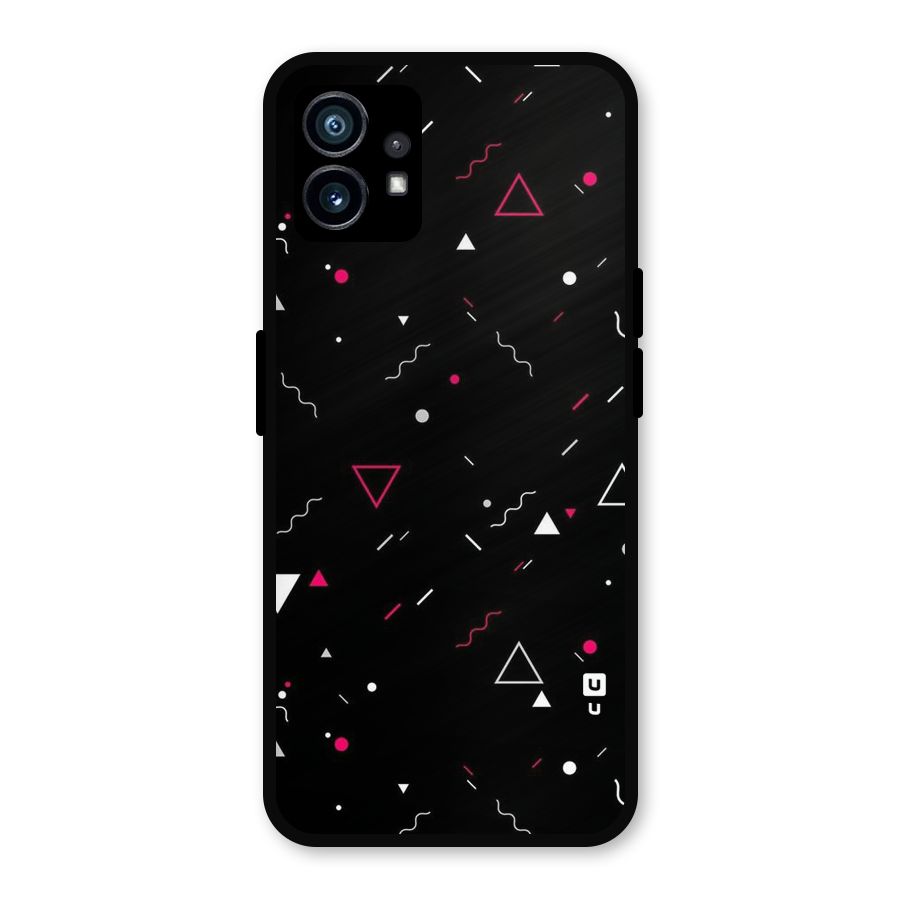 Dark Shapes Design Metal Back Case for Nothing Phone 1