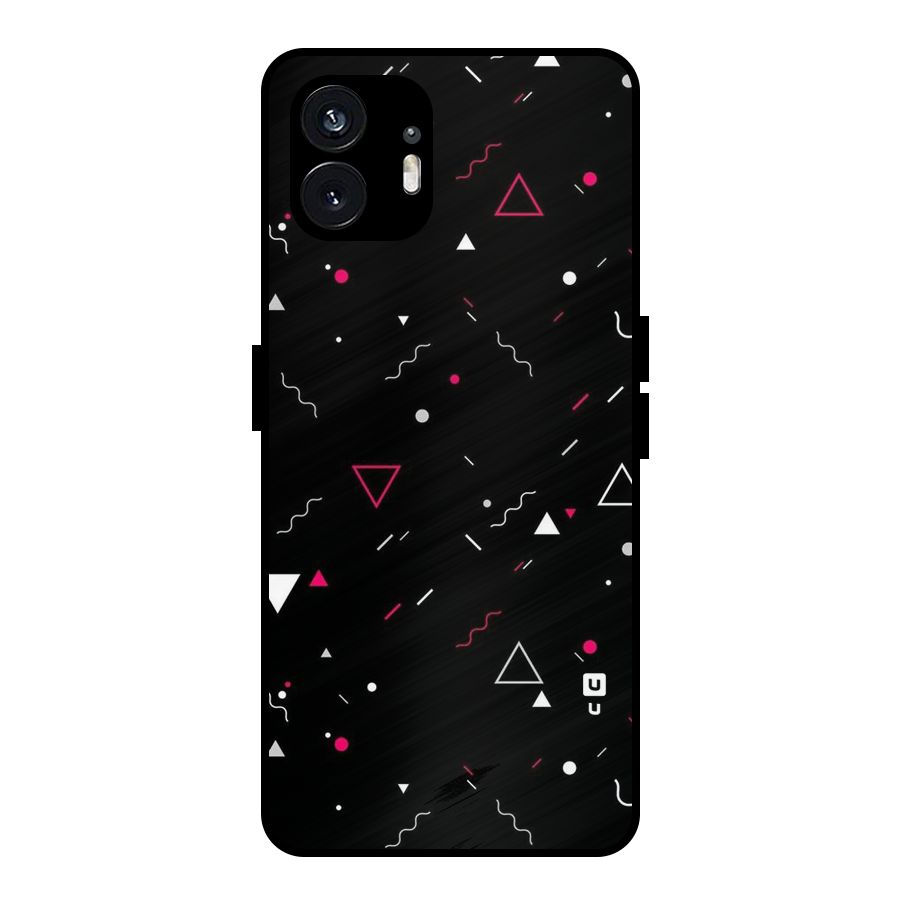 Dark Shapes Design Metal Back Case for Nothing Phone 2